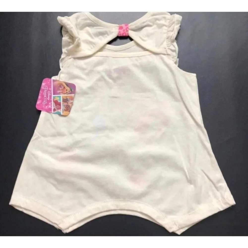 NWT Disney Princesses Glitter Tunic & Shorts Set Girls Size 5